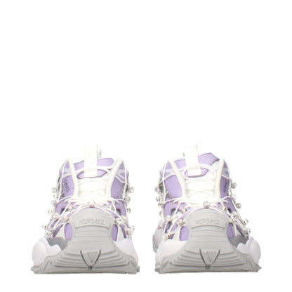 Versace – Klobige Sneakers aus weißem Stoff