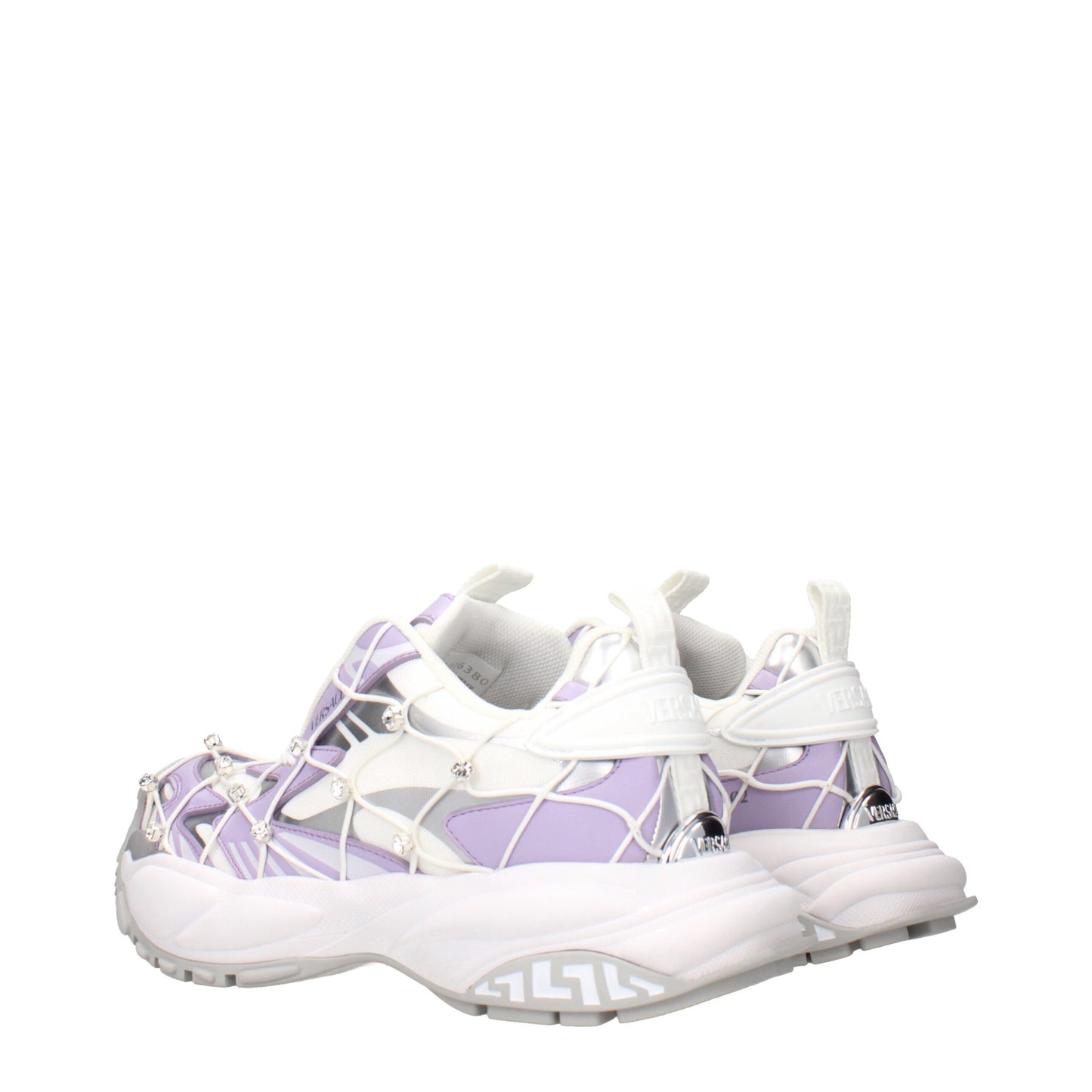 Versace – Klobige Sneakers aus weißem Stoff
