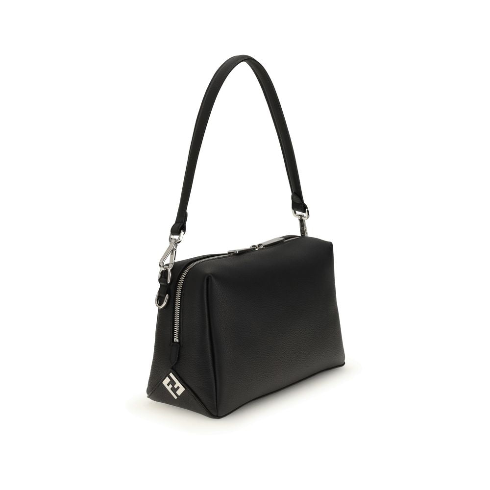 Fendi Schultertasche aus schwarzem Kalbsleder (Bos Taurus)