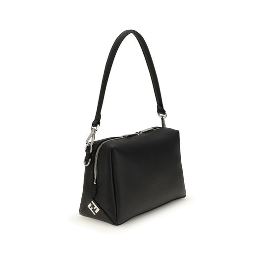 Fendi Schultertasche aus schwarzem Kalbsleder (Bos Taurus)