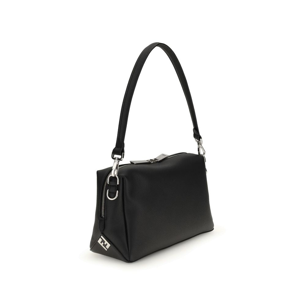 Fendi Schultertasche aus schwarzem Kalbsleder (Bos Taurus)