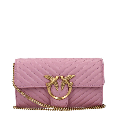 PINKO Clutch aus rosa Leder