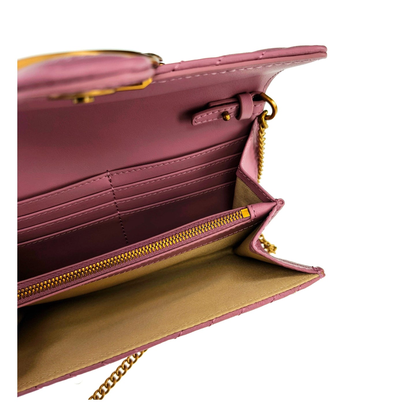 PINKO Clutch aus rosa Leder