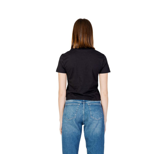 Calvin Klein Jeans – Schwarzes Baumwoll-T-Shirt