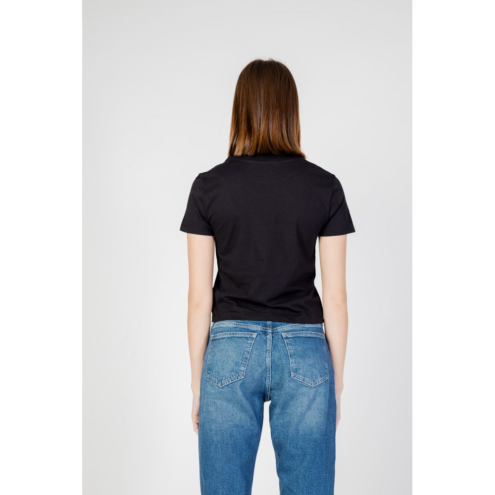 Calvin Klein Jeans – Schwarzes Baumwoll-T-Shirt