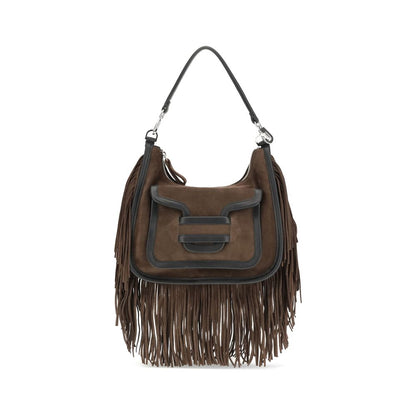 Pierre Hardy Brown Calf Leather Bos Taurus Shoulder Bag