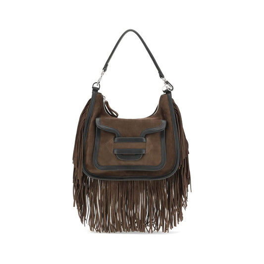 Pierre Hardy Brown Calf Leather Bos Taurus Shoulder Bag
