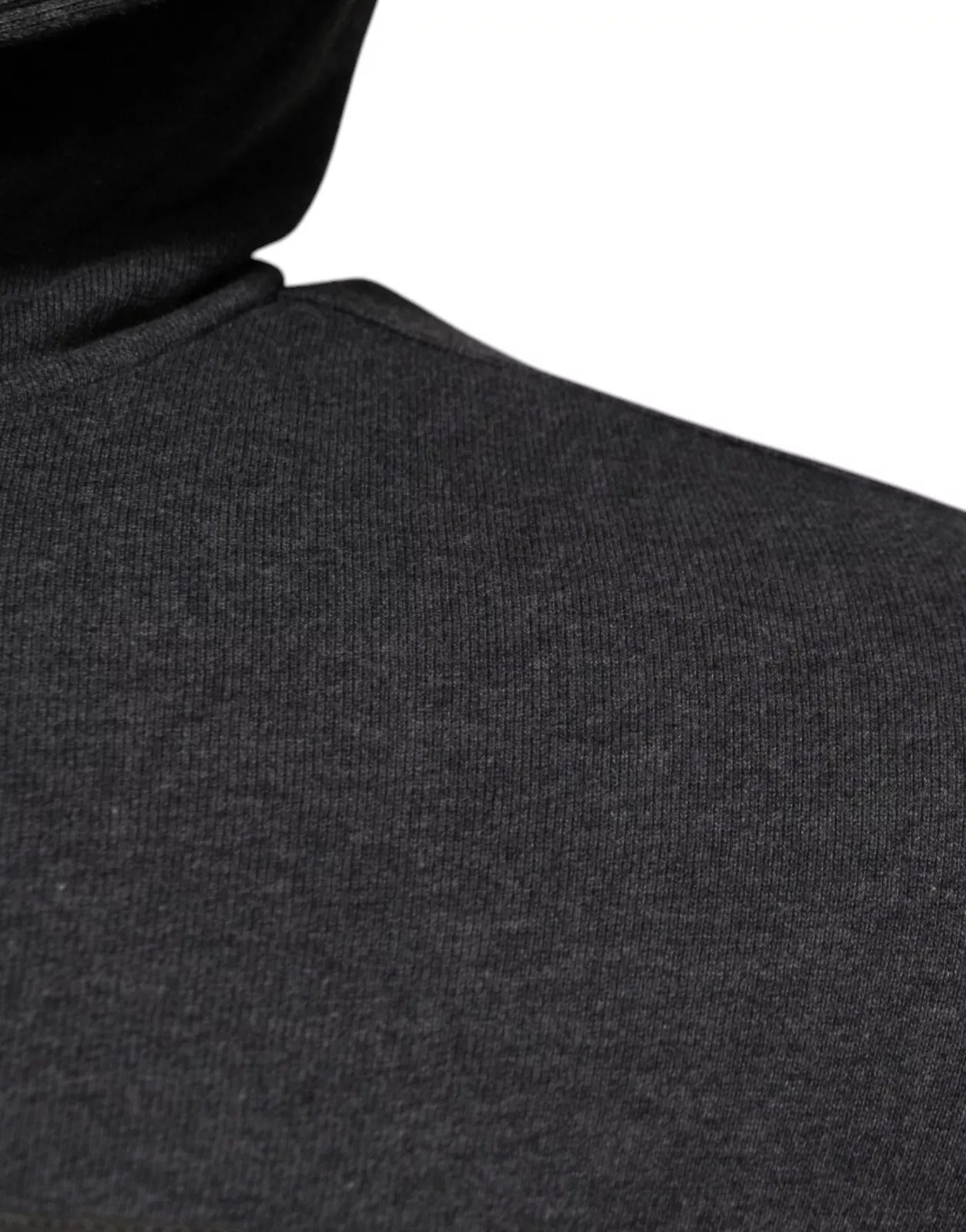 Dolce &amp; Gabbana Graues Logo-Kapuzenpullover mit durchgehendem Reißverschluss