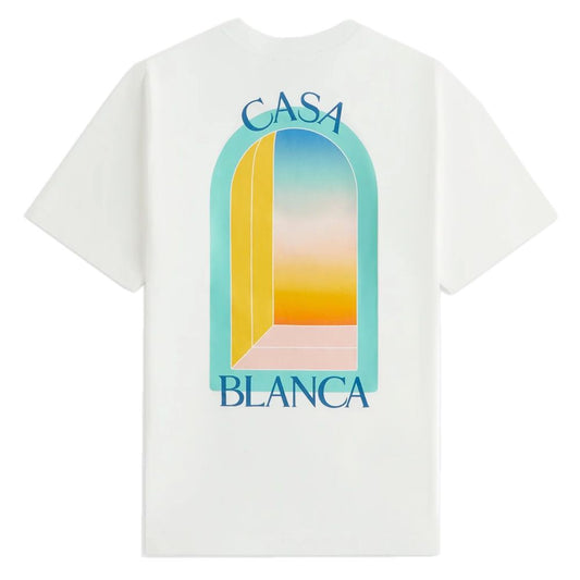 Casablanca Weißes Baumwoll-T-Shirt