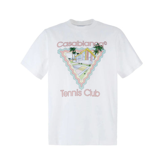 Casablanca Weißes Baumwoll-T-Shirt