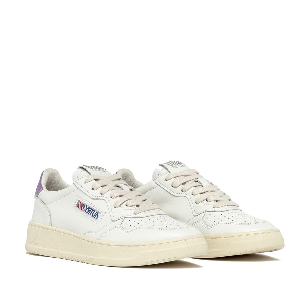 Autry – Weiße niedrige Leder-Sneaker