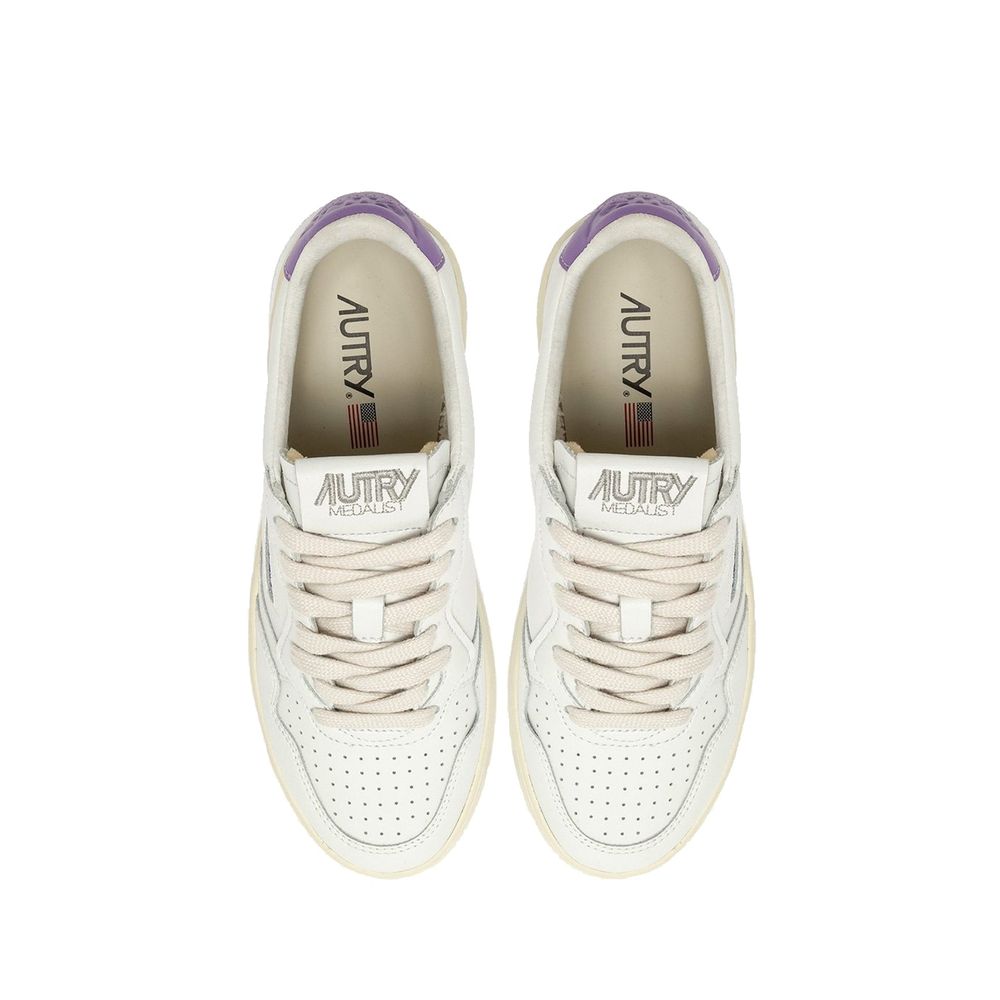 Autry – Weiße niedrige Leder-Sneaker