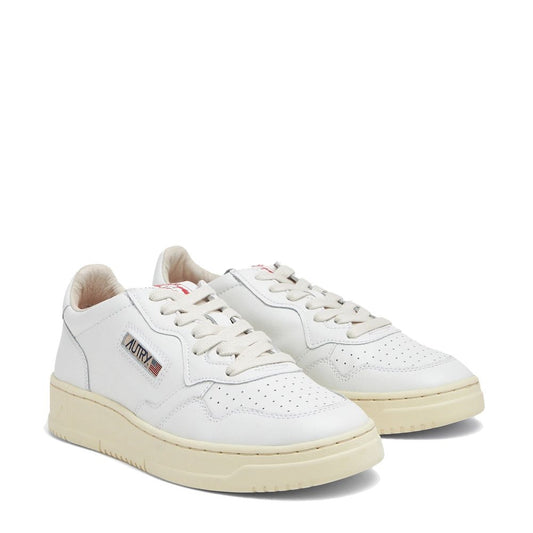 Autry – Weiße niedrige Leder-Sneaker