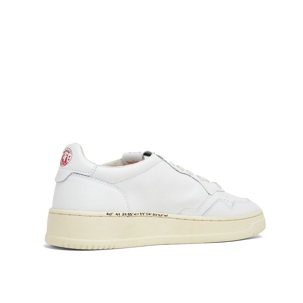 Autry – Weiße niedrige Leder-Sneaker
