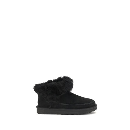 UGG Black Leather Ankle Boots