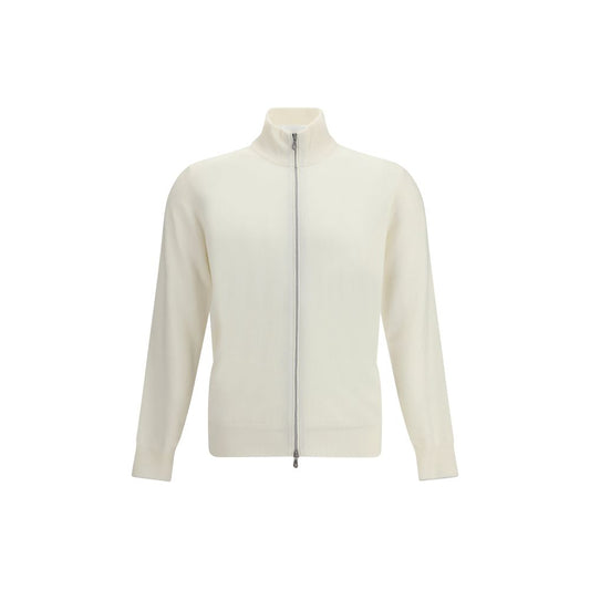 Brunello Cucinelli Kaschmircardigan in Weiß