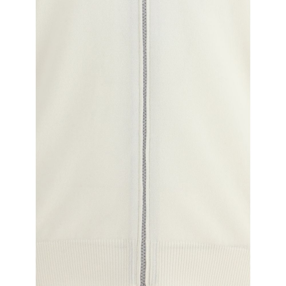Brunello Cucinelli Kaschmircardigan in Weiß