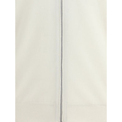 Brunello Cucinelli Kaschmircardigan in Weiß