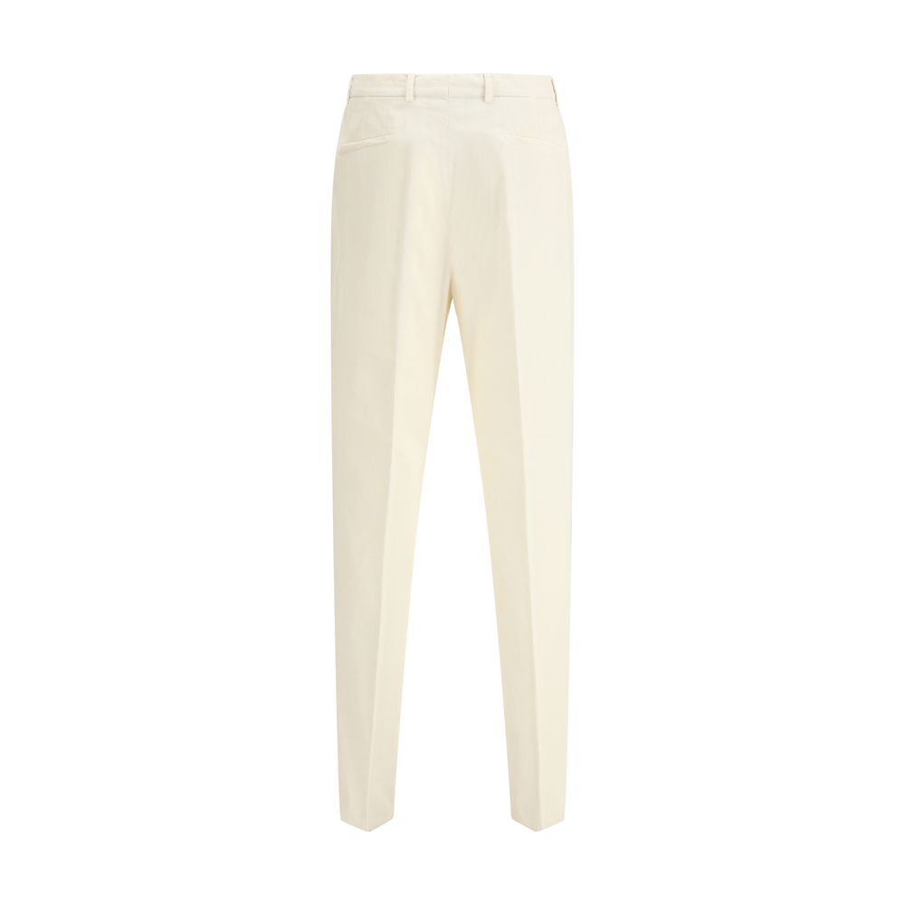 Brunello Cucinelli Cremefarbene Baumwoll-Freizeithose
