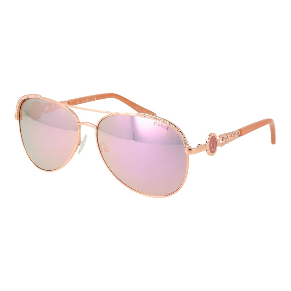 Guess Sonnenbrille aus roségoldfarbenem Metall