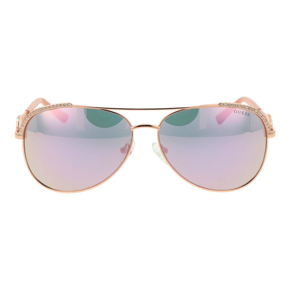 Guess Sonnenbrille aus roségoldfarbenem Metall