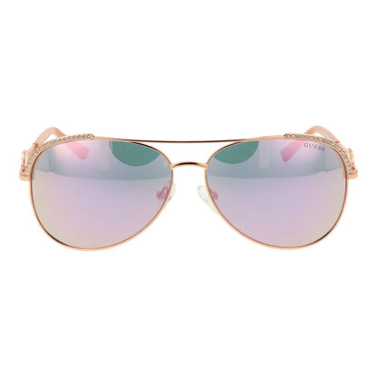 Guess Sonnenbrille aus roségoldfarbenem Metall