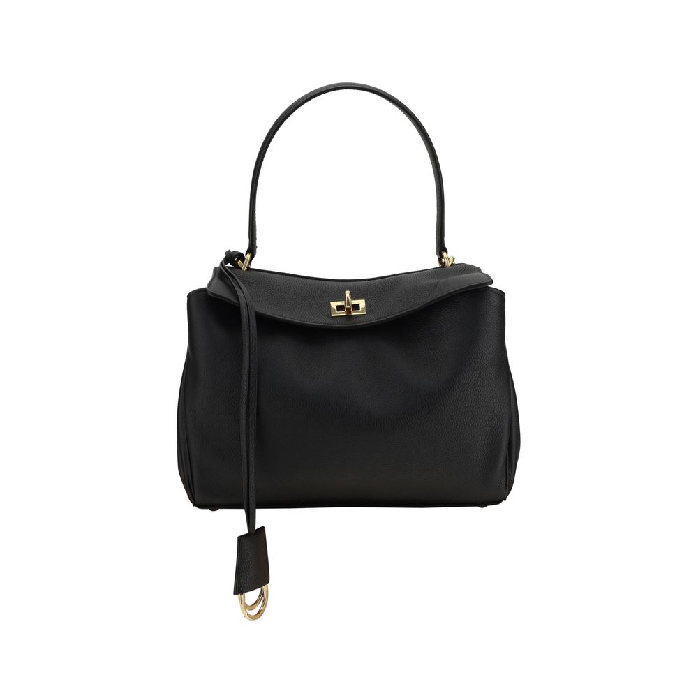 Balenciaga Schultertasche aus schwarzem Kalbsleder Bos Taurus