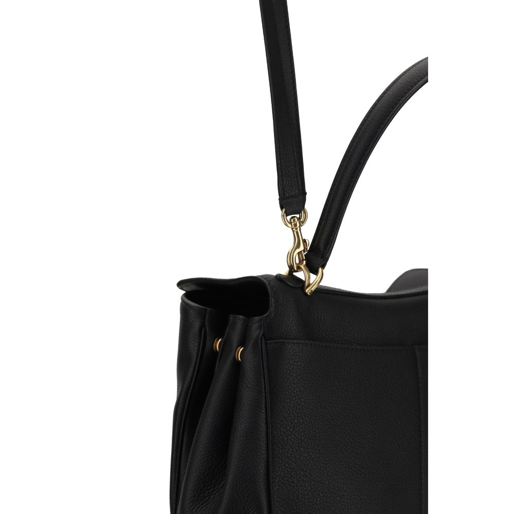 Balenciaga Schultertasche aus schwarzem Kalbsleder Bos Taurus