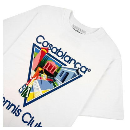 Casablanca Weißes Baumwoll-T-Shirt