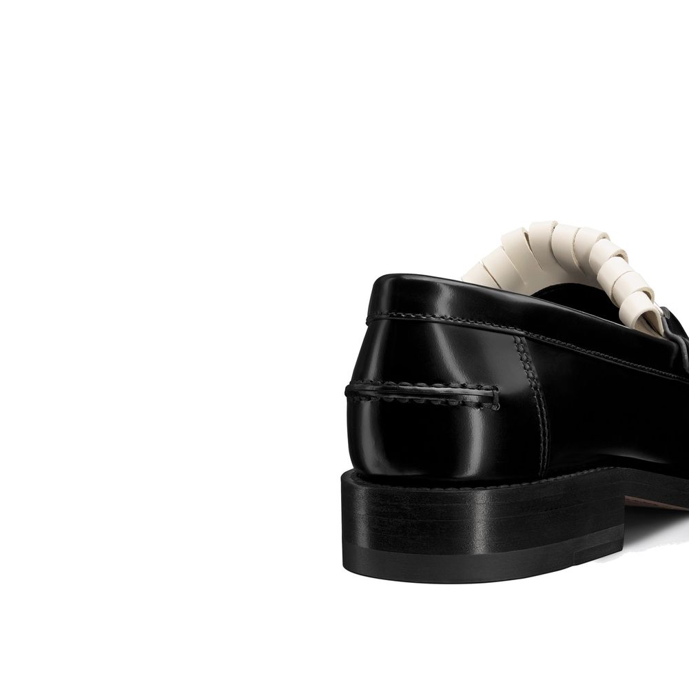 Dior Slipper aus schwarzem Kalbsleder zum Reinschlüpfen
