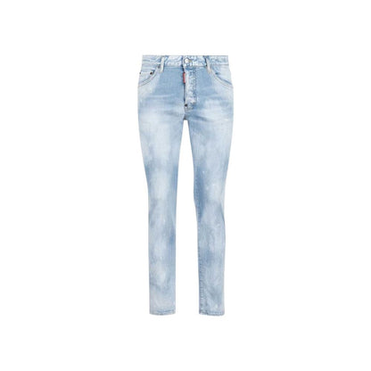Dsquared² Jeans aus blauem Baumwollstoff in schmaler Passform
