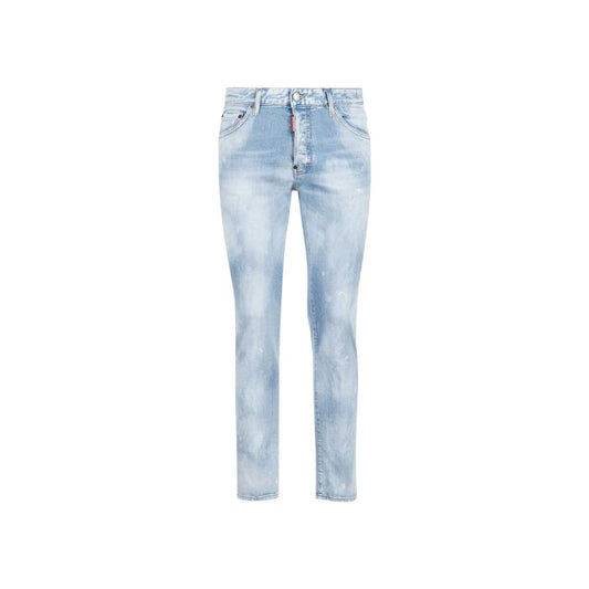 Dsquared² Jeans aus blauem Baumwollstoff in schmaler Passform