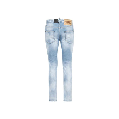 Dsquared² Jeans aus blauem Baumwollstoff in schmaler Passform