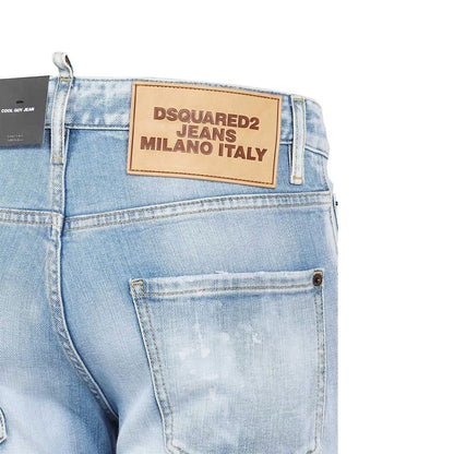 Dsquared² Jeans aus blauem Baumwollstoff in schmaler Passform