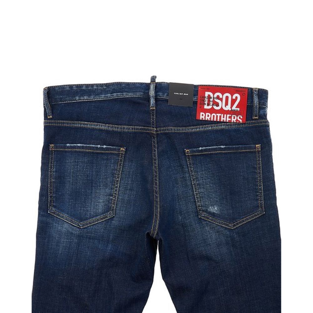 Dsquared² Jeans aus blauem Baumwollstoff in schmaler Passform