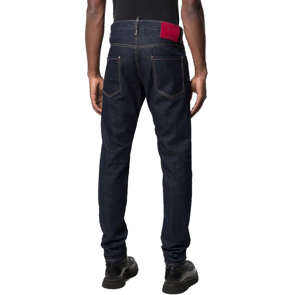 Dsquared² Blaue Baumwoll-Jeans mit geradem Bein