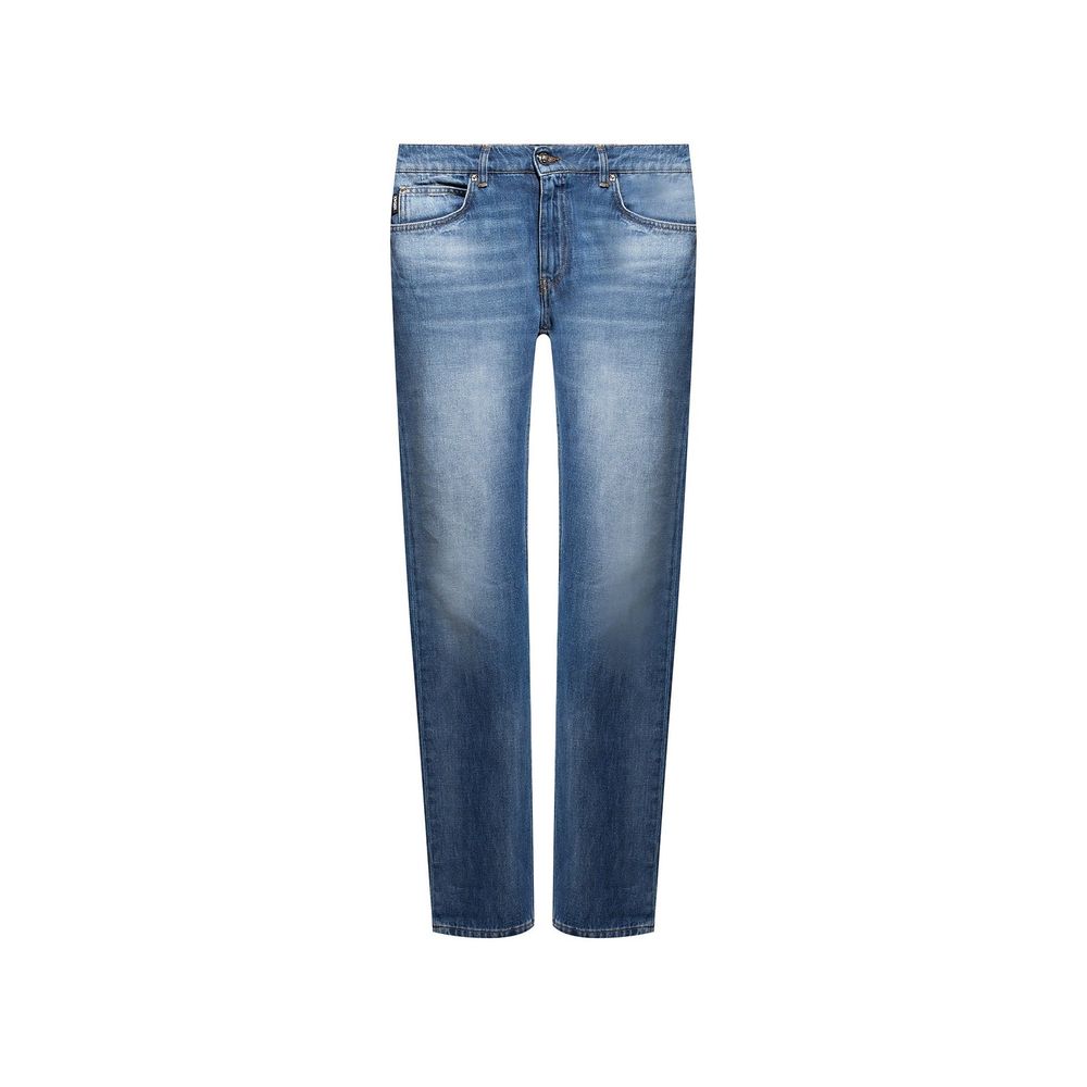Versace Jeans aus blauem Baumwollstoff mit geradem Bein