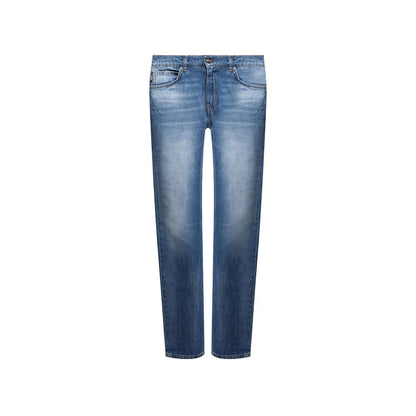 Versace Jeans aus blauem Baumwollstoff mit geradem Bein