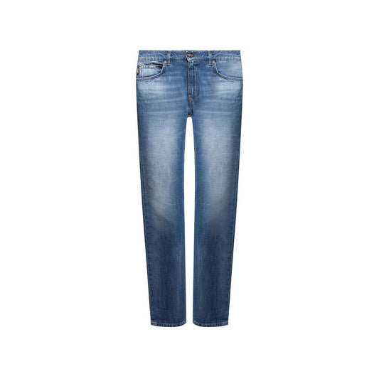 Versace Jeans aus blauem Baumwollstoff mit geradem Bein