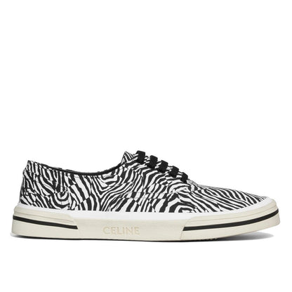 Celine Black Canvas Low Top Sneakers