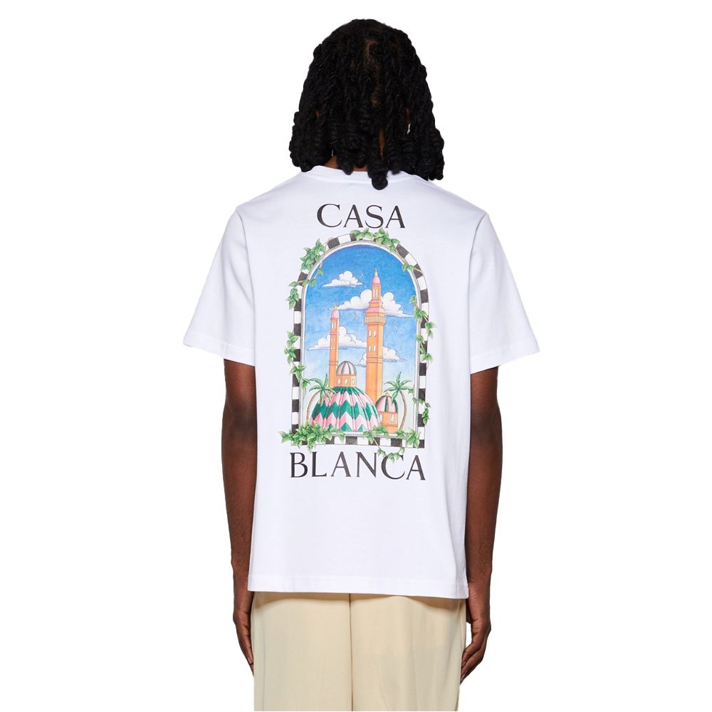Casablanca Weißes Baumwoll-T-Shirt