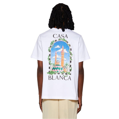 Casablanca Weißes Baumwoll-T-Shirt