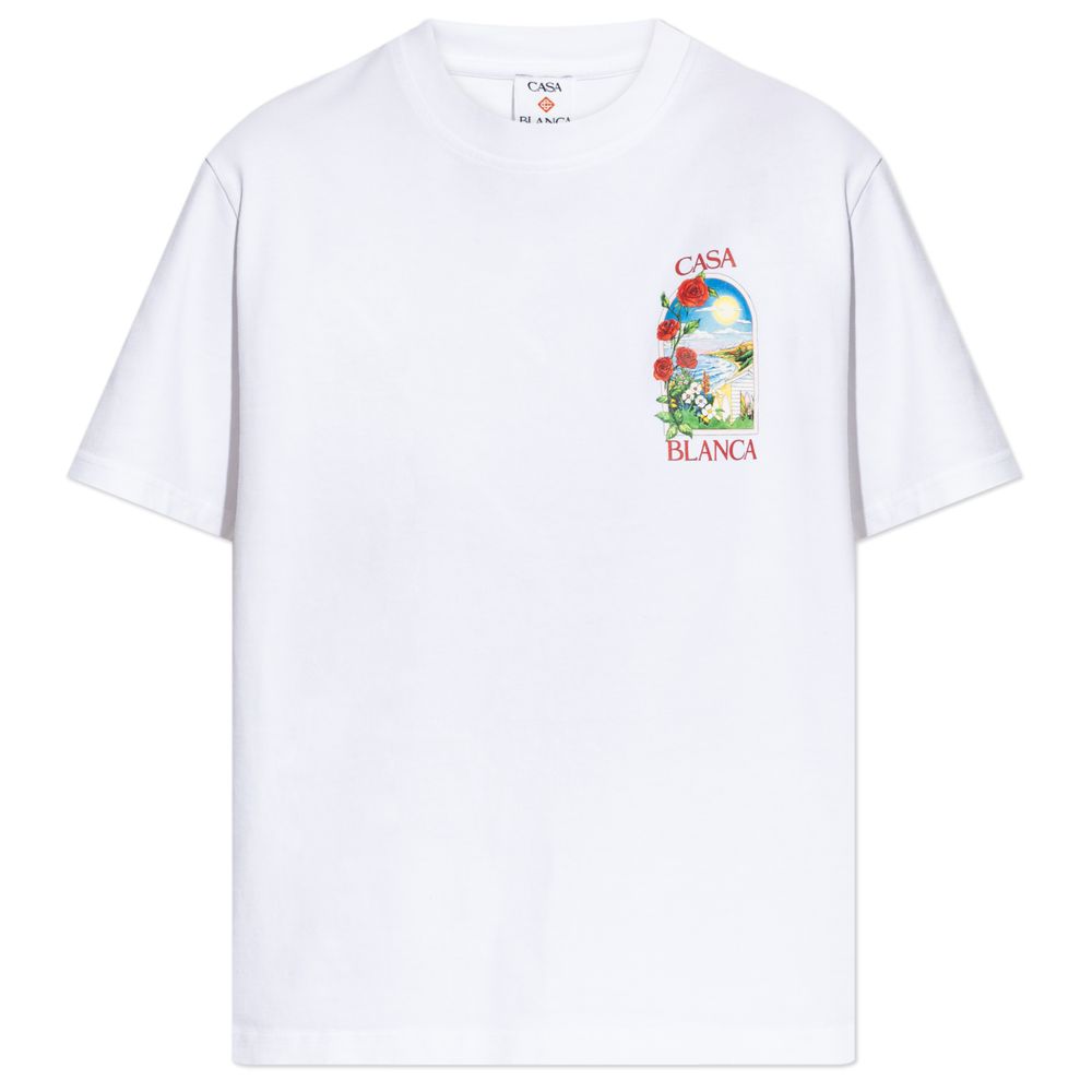 Casablanca Weißes Baumwoll-T-Shirt
