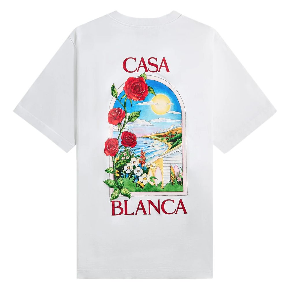 Casablanca Weißes Baumwoll-T-Shirt