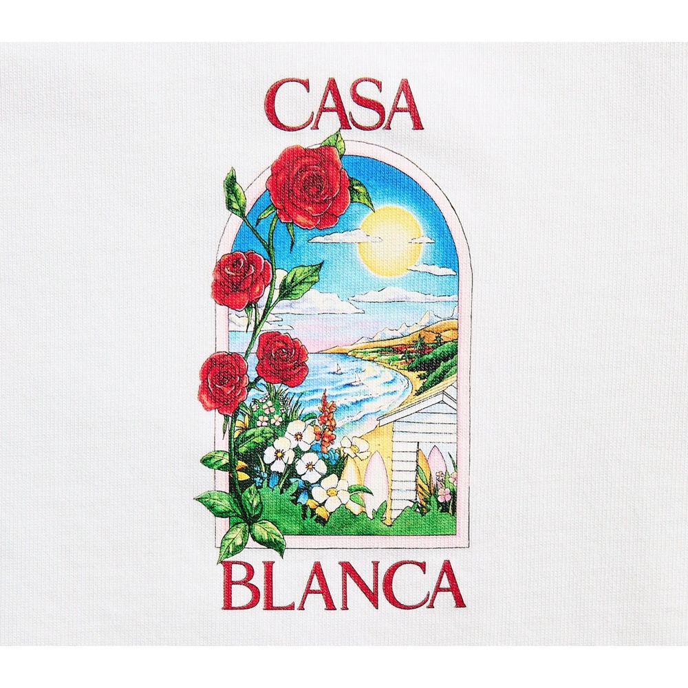 Casablanca Weißes Baumwoll-T-Shirt