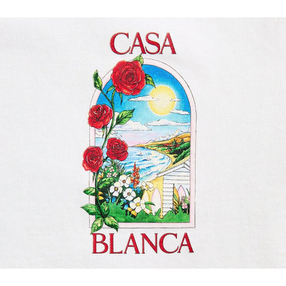 Casablanca Weißes Baumwoll-T-Shirt