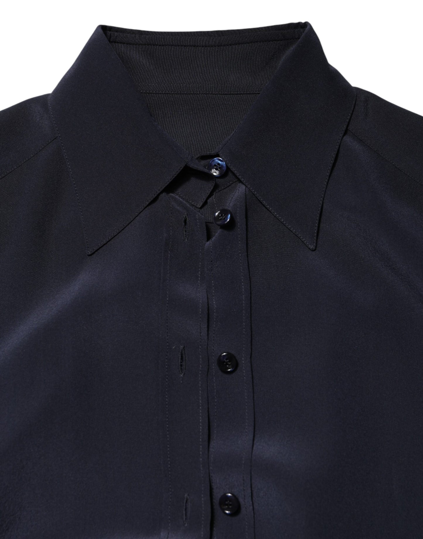 Dolce & Gabbana Blue Collared Long Sleeves Dress Shirt Top