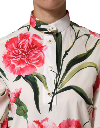 Dolce & Gabbana Multicolor Floral Long Sleeves Blouse Top