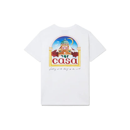 Casablanca Weißes Baumwoll-T-Shirt