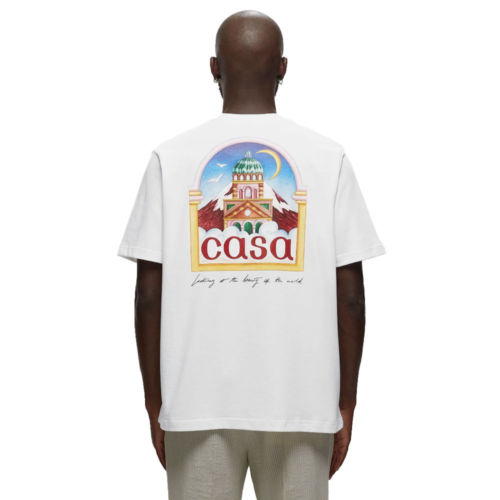 Casablanca Weißes Baumwoll-T-Shirt